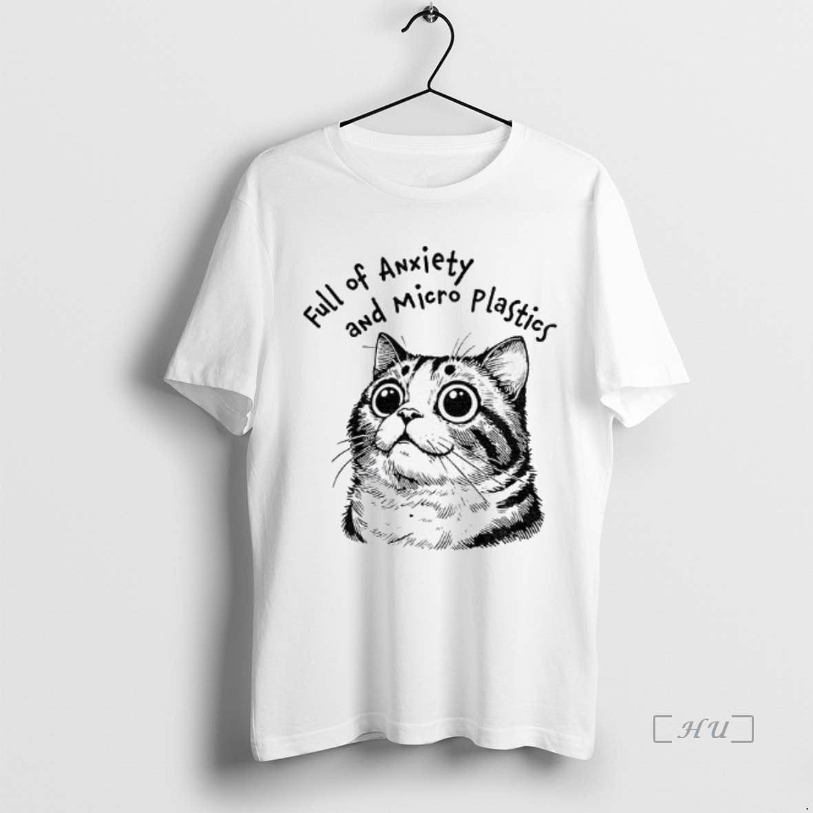 Officials Cute Cat Full Of Anxiety And Micro Plastics Vintage T-Shirts, Hoodie, Sweatshirt | InkNestWear.com