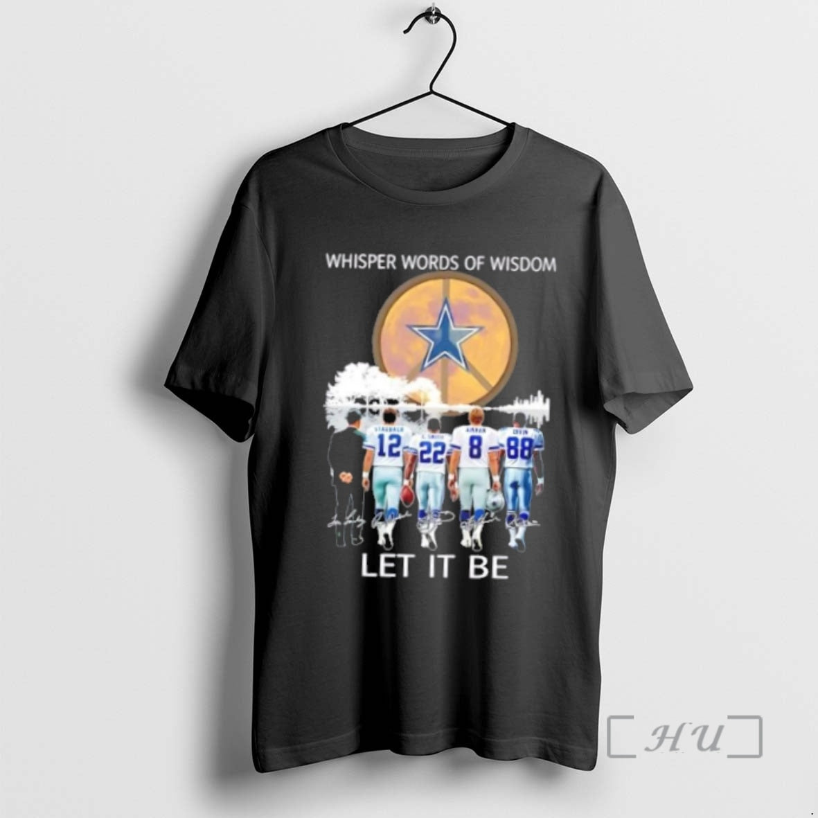 Officials Dallas Cowboys Staubach And Legends Whisper Words Of Wisdom Let It Be Signatures Premium T-Shirts, Hoodie,...