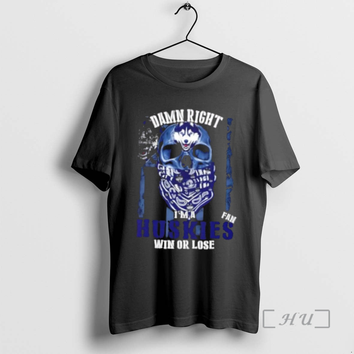Officials Damn Right Im A Connecticut Huskies Fan Win Or Lose Us Flag Premium T-Shirts, Hoodie, Sweatshirt | InkNestWear.com