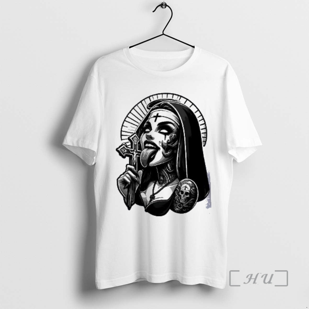 Officials Dark Evil Nun Licking The Cross T-Shirts, Hoodie, Sweatshirt | InkNestWear.com