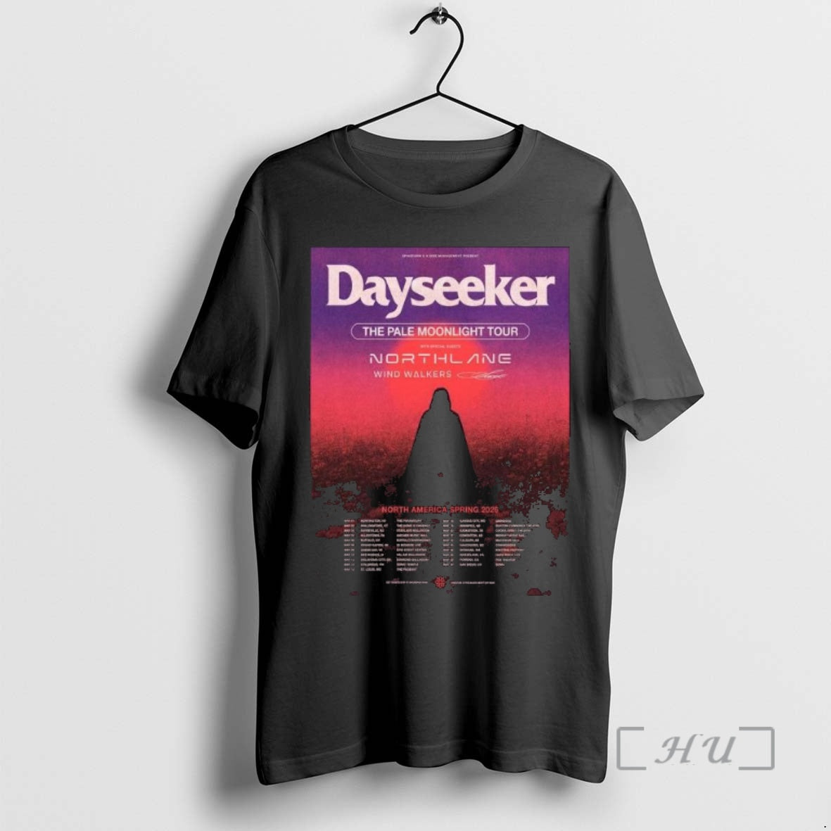 Officials Dayseeker The Pale Moonlight Tour North America Spring 2026 Schedule Dates Premium T Shirts Hoodie, Sweatshirt