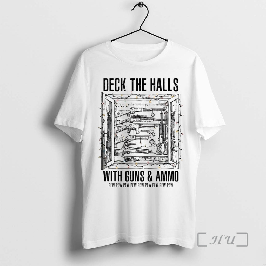 Officials Deck The Halls With Guns And Ammo Christmas T-Shirts, Hoodie, Sweatshirt | InkNestWear.com