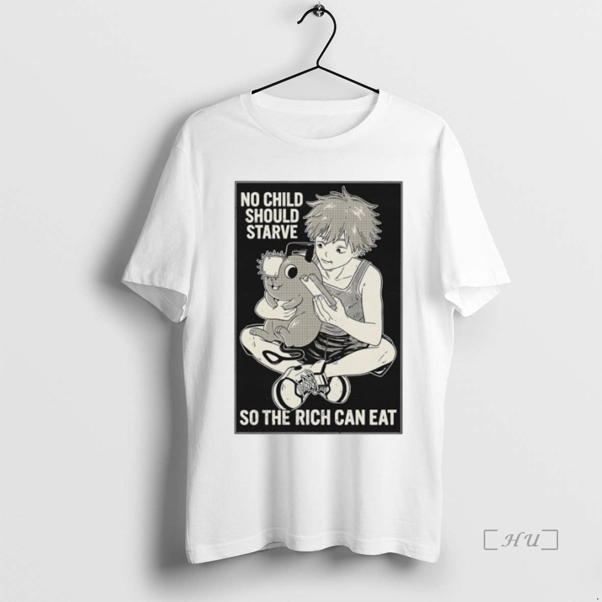 Officials Denji Pochita No Child Should Starve So The Rich Can Eat Premium T Shirts Hoodie, Sweatshirt | InkNestWear.com
