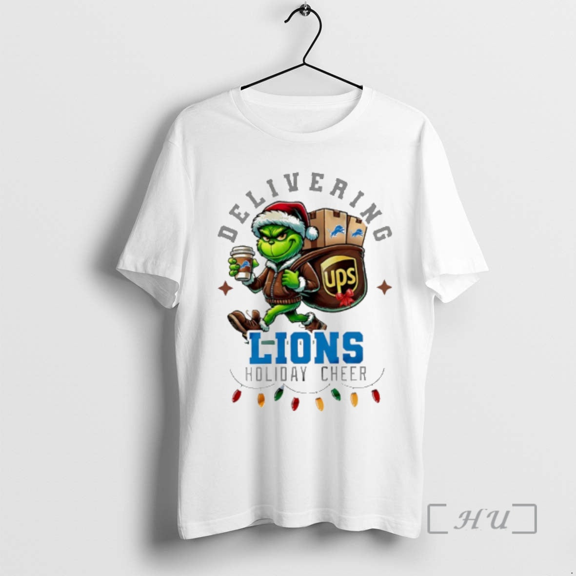 Officials Detroit Lions Grinch Delivering Ups Holiday Cheer Christmas T-Shirts, Hoodie, Sweatshirt | InkNestWear.com