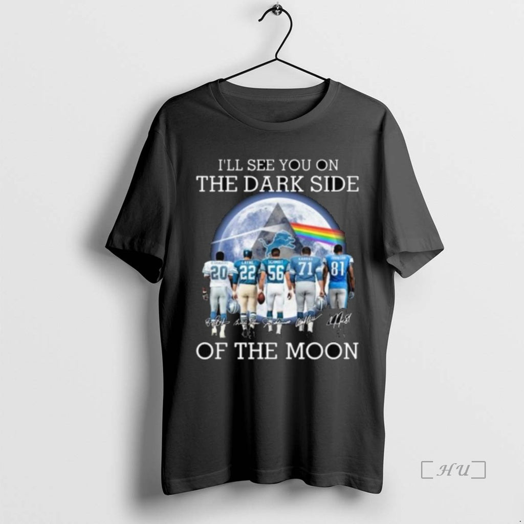 Officials Detroit Lions Ill See You On The Dark Side Of The Moon Signatures 2025 T-Shirts, Hoodie, Sweatshirt