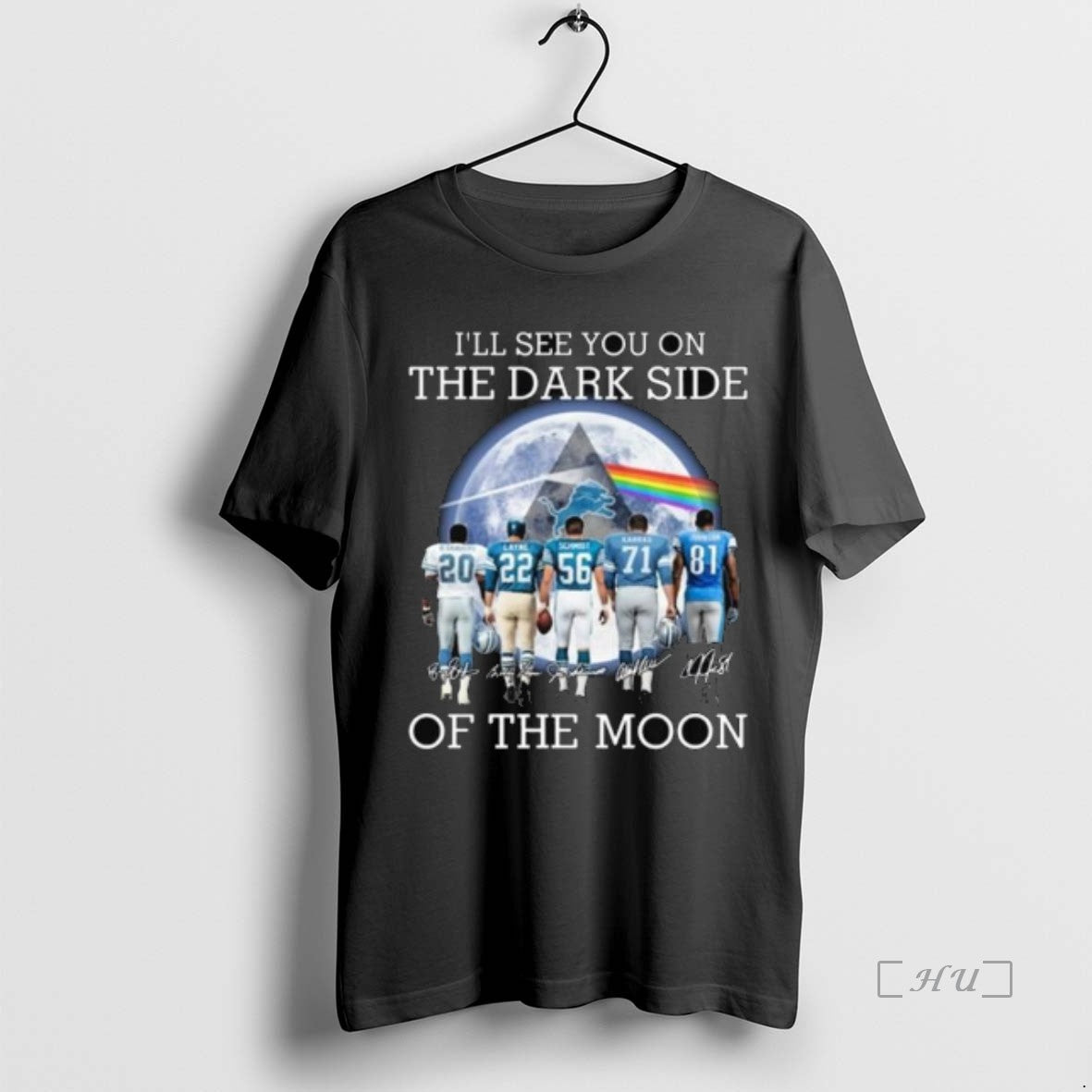 Officials Detroit Lions Ill See You On The Dark Side Of The Moon Signatures 2025 T-Shirts, Hoodie, Sweatshirt