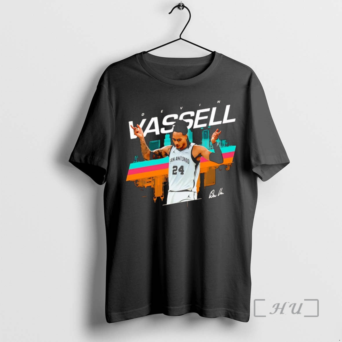 Officials Devin Vassell Skyline Signature San Antonio Spurs T-Shirts, Hoodie, Sweatshirt | InkNestWear.com