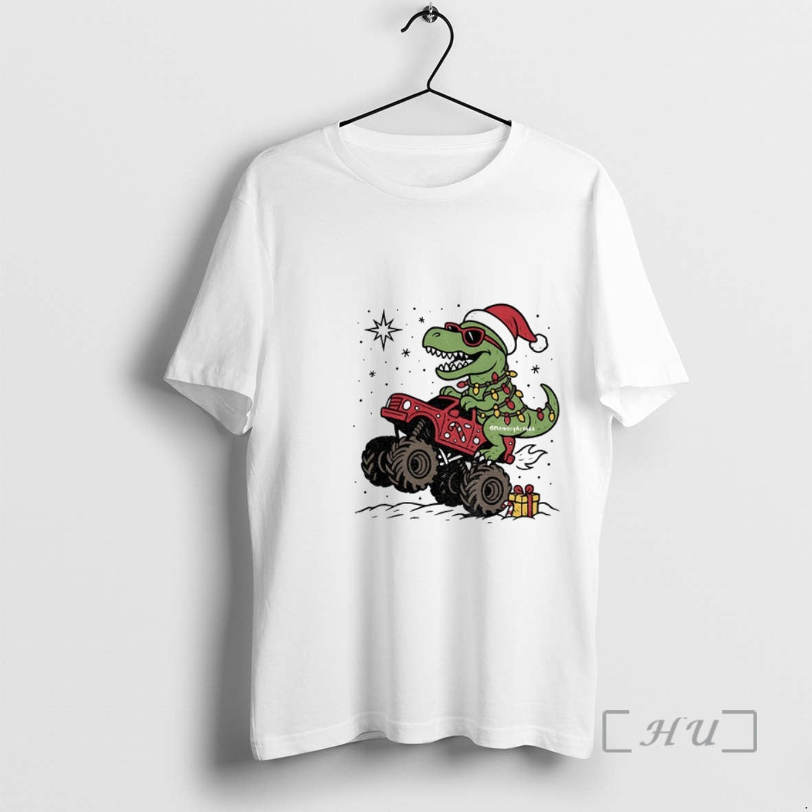 Officials Dinosaur T Rex Christmas Monster Truck T-Shirts, Hoodie, Sweatshirt | InkNestWear.com