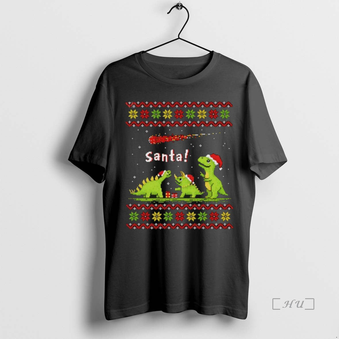 Officials Dinosaurs Santa Asteroid Ugly Christmas T-Shirts, Hoodie, Sweatshirt | InkNestWear.com
