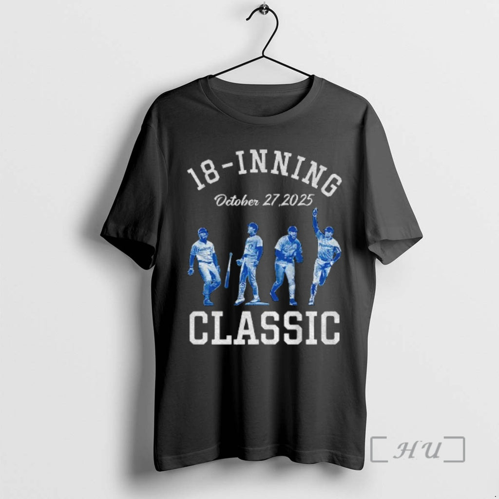 Officials Dodgers 18 Inning Classic October 27 2025 Los Angeles Dodgers Mlb Baseball World Champions T-Shirts, Hoodie,...