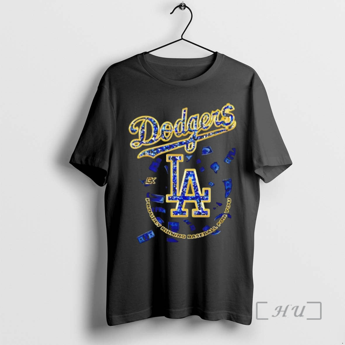 Officials Dodgers La Proudly Ruining Baseball Black T-Shirts, Hoodie, Sweatshirt | InkNestWear.com