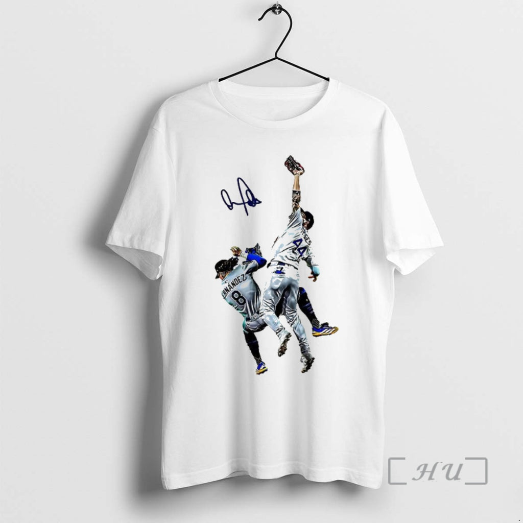 Officials Dodgers Player Teoscar Hernandez And George Springer World Series 2025 Signature Premium T Shirts Hoodie,...