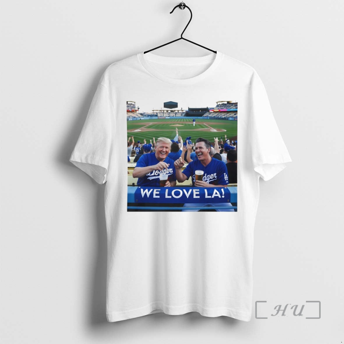 Officials Donald Trump And Gavin Newsom We Love La Los Angeles Dodgers Circle Premium T-Shirts, Hoodie, Sweatshirt