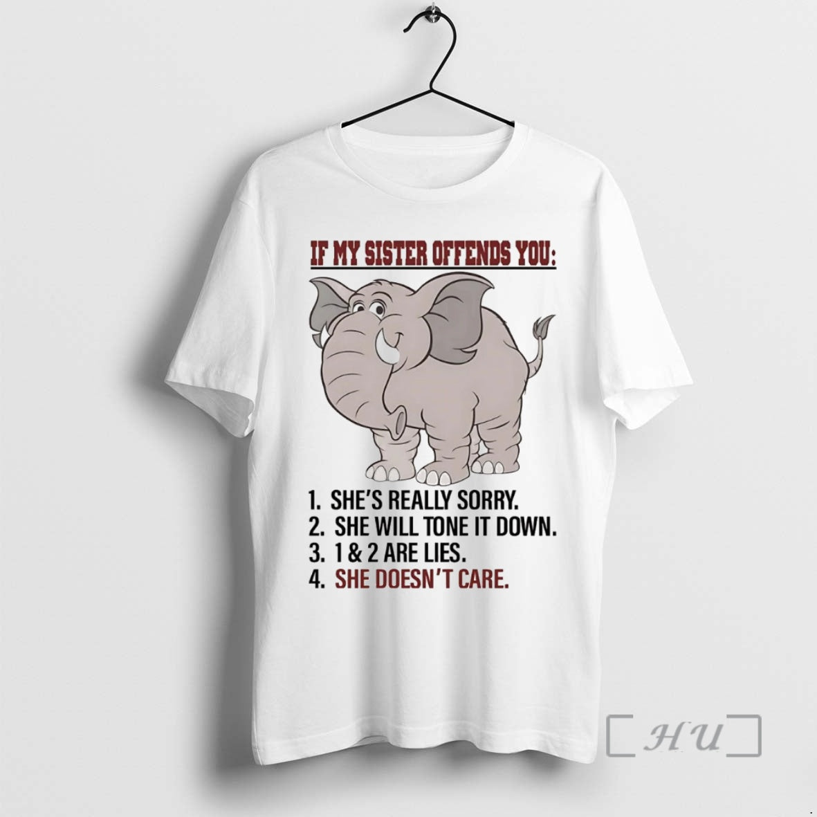 Officials Elephant If My Sister Offends You She Doesnt Care T-Shirts, Hoodie, Sweatshirt | InkNestWear.com