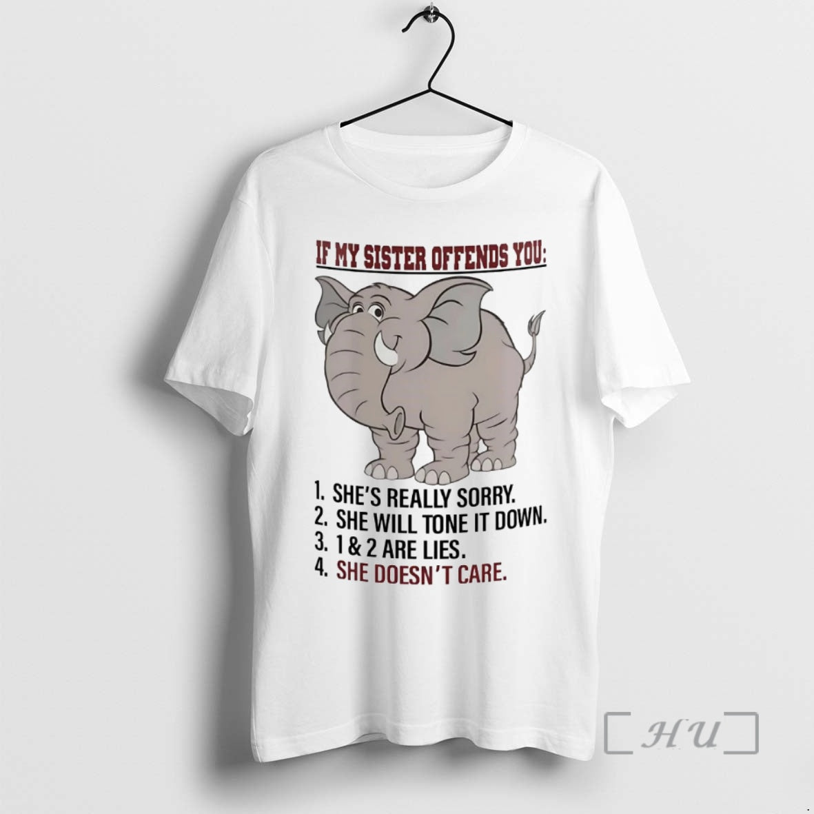 Officials Elephant If My Sister Offends You Shes Really Sorry T-Shirts, Hoodie, Sweatshirt | InkNestWear.com