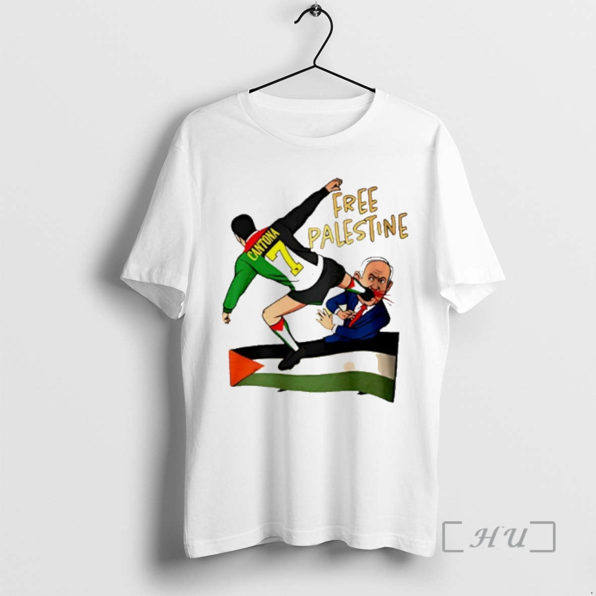 Officials Eric Cantona Give Netanyahu Free Palestine T-Shirts, Hoodie, Sweatshirt | InkNestWear.com
