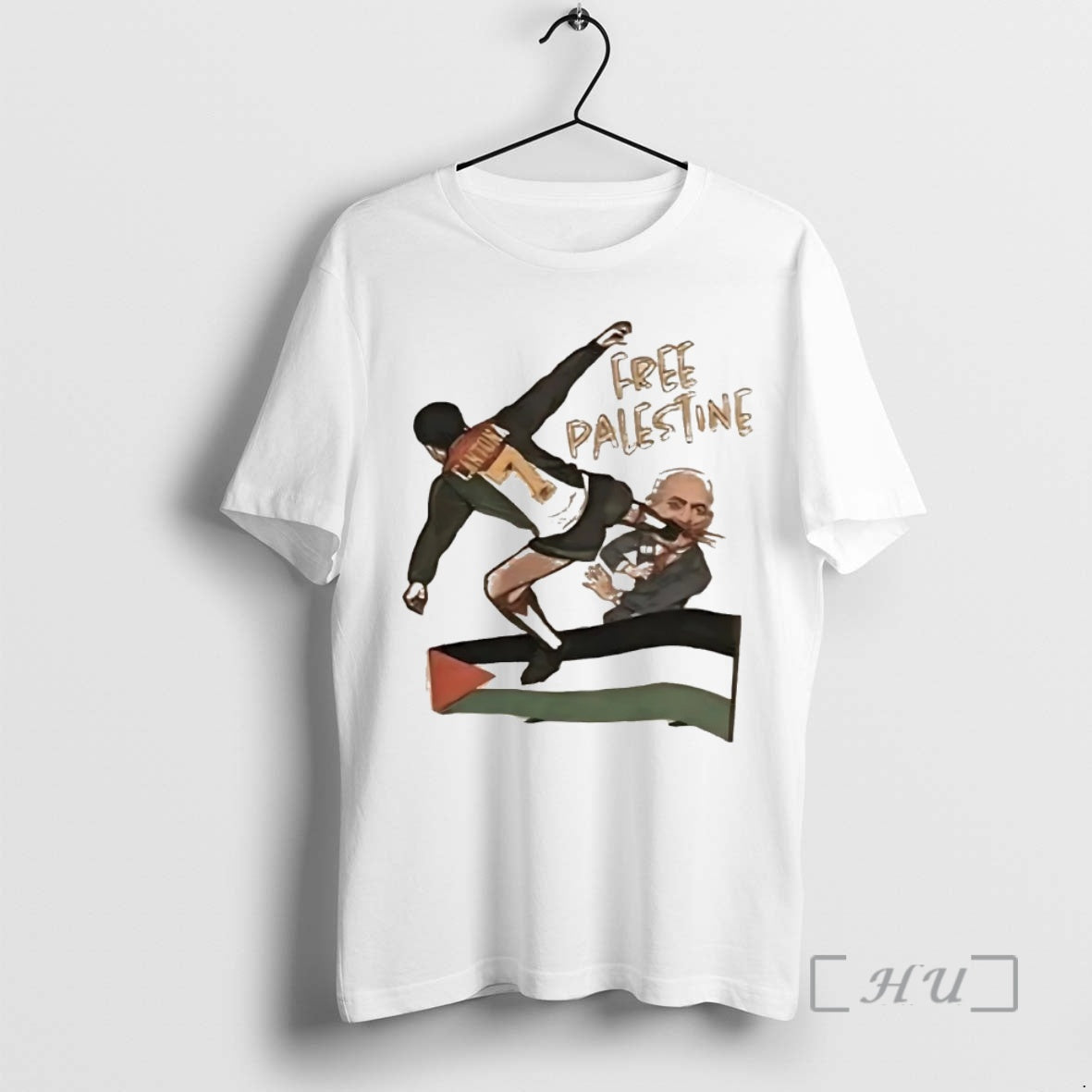 Officials Eric Cantona Kung Fu Kick Benjamin Netanyahu Free Palestine T-Shirts, Hoodie, Sweatshirt | InkNestWear.com