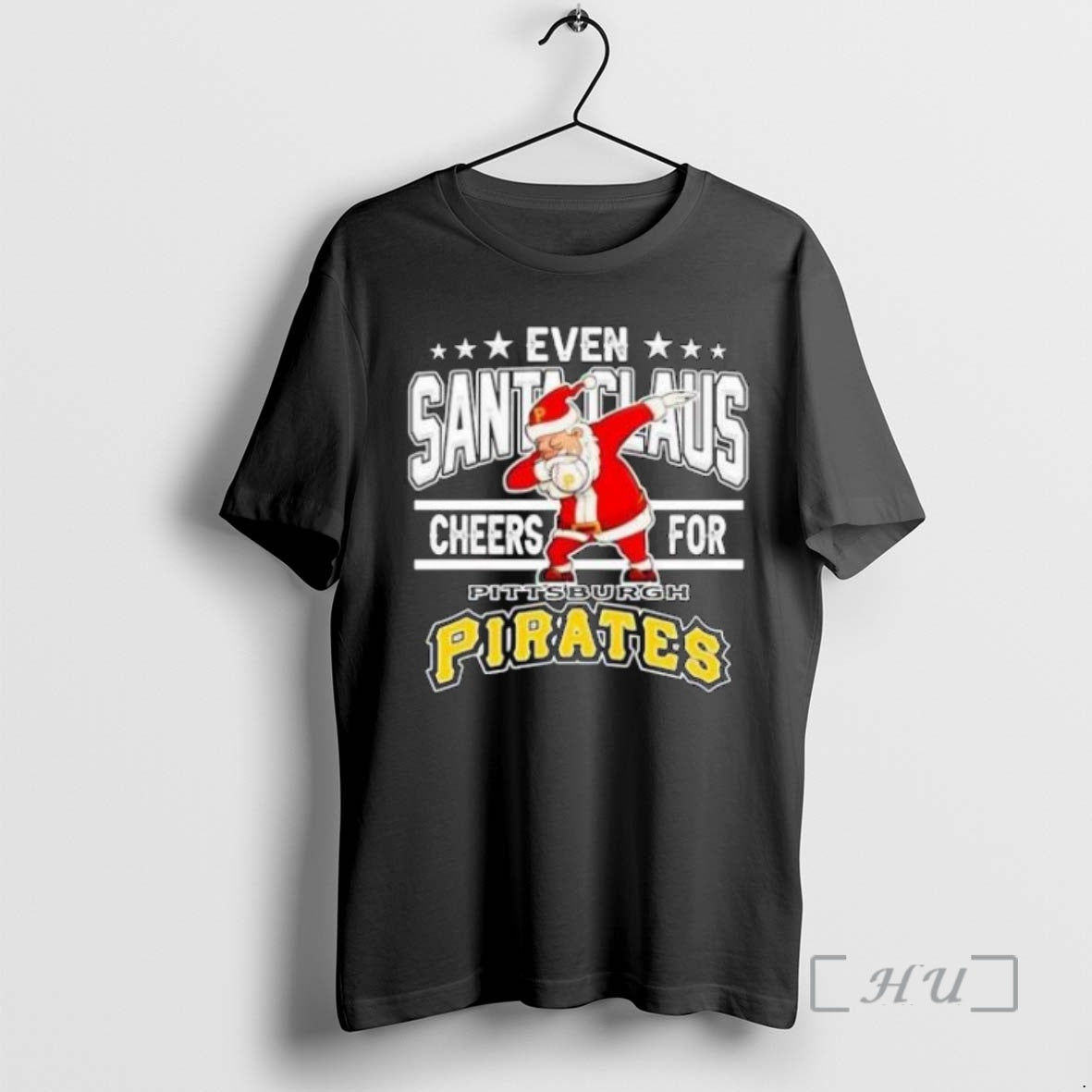 Officials Even Santa Claus Cheers For Pittsburgh Pirates Christmas 2025 Circle Black Premium T Shirts Hoodie, Sweatshirt