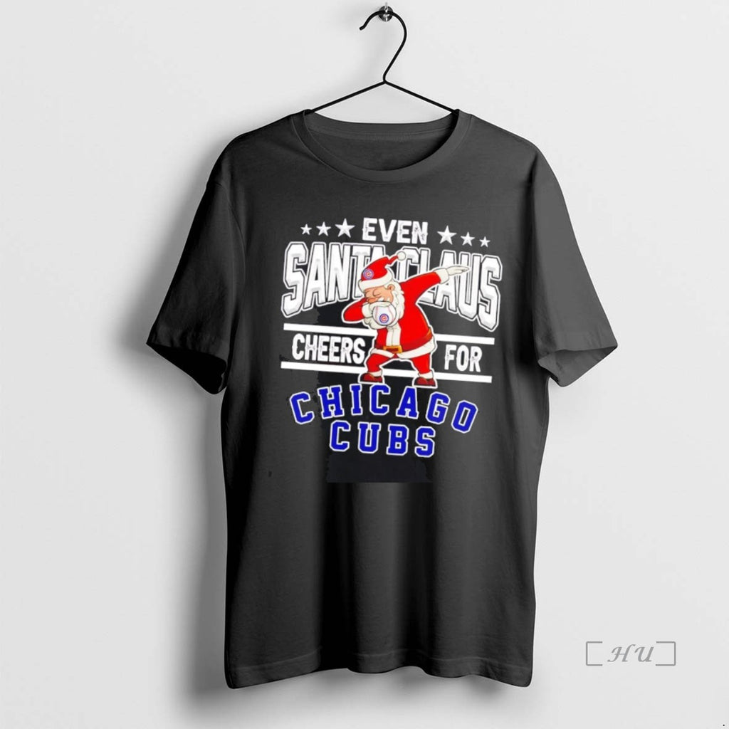 Officials Even Santa Claus Cheers For Chicago Cubs Christmas T-Shirts, Hoodie, Sweatshirt | InkNestWear.com