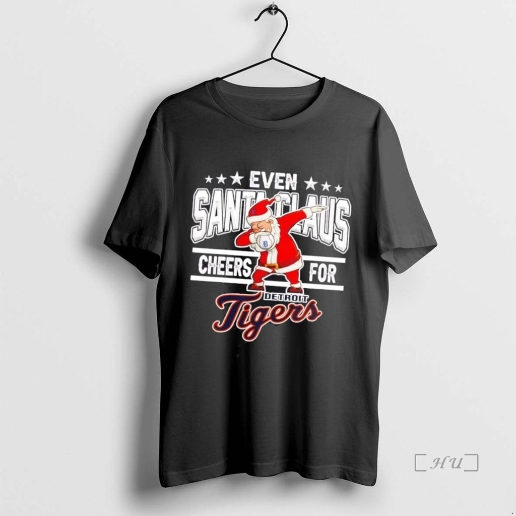 Officials Even Santa Claus Cheers For Detroit Tigers Christmas T-Shirts, Hoodie, Sweatshirt | InkNestWear.com