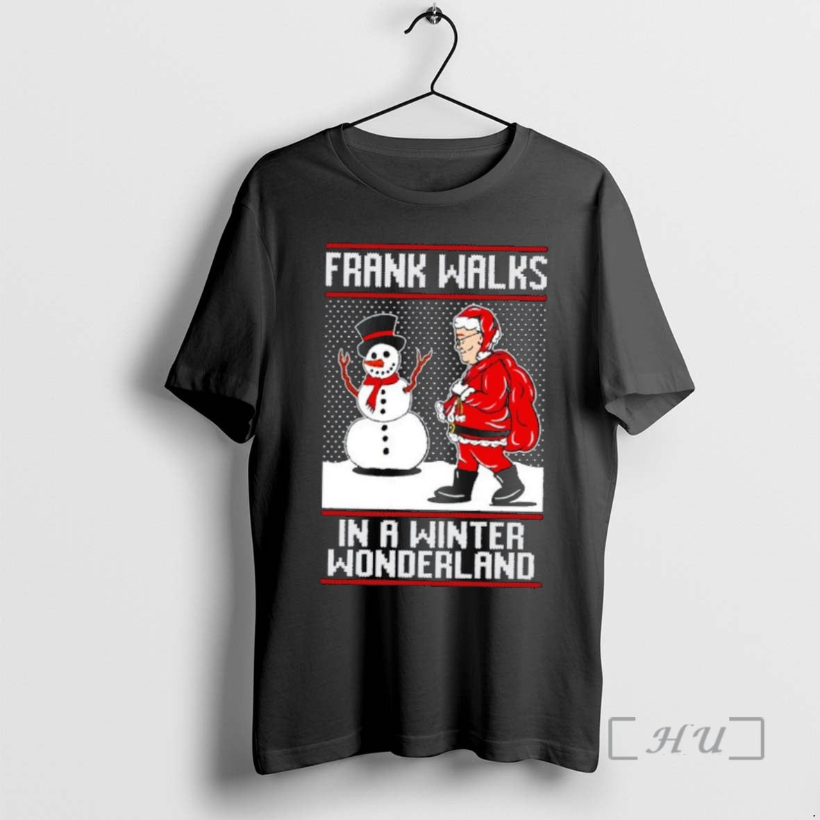 Officials Frank Walks In A Winter Wonderland Ugly Christmas T-Shirts, Hoodie, Sweatshirt | InkNestWear.com