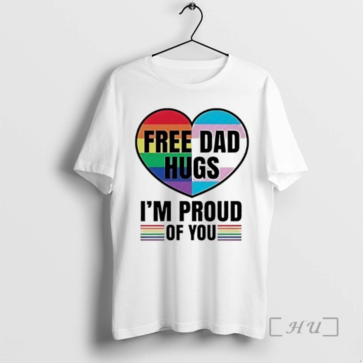 Officials Free Dad Hugs Im Proud Of You Pride Lgbt In Heart T-Shirts, Hoodie, Sweatshirt | InkNestWear.com