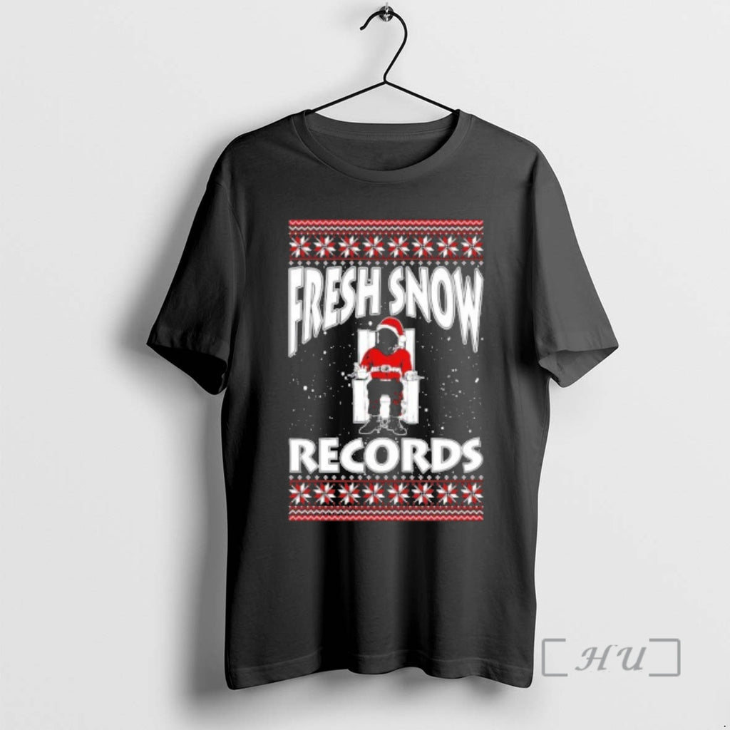 Officials Fresh Snow Records Hip Hop Parody Ugly Christmas Sweat T-Shirts, Hoodie, Sweatshirt | InkNestWear.com