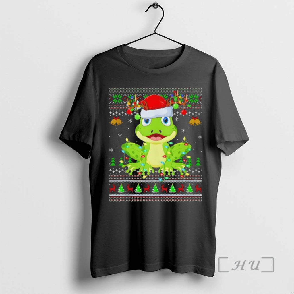 Officials Frog Hat Santa Ugly Christmas Black T-Shirts, Hoodie, Sweatshirt | InkNestWear.com
