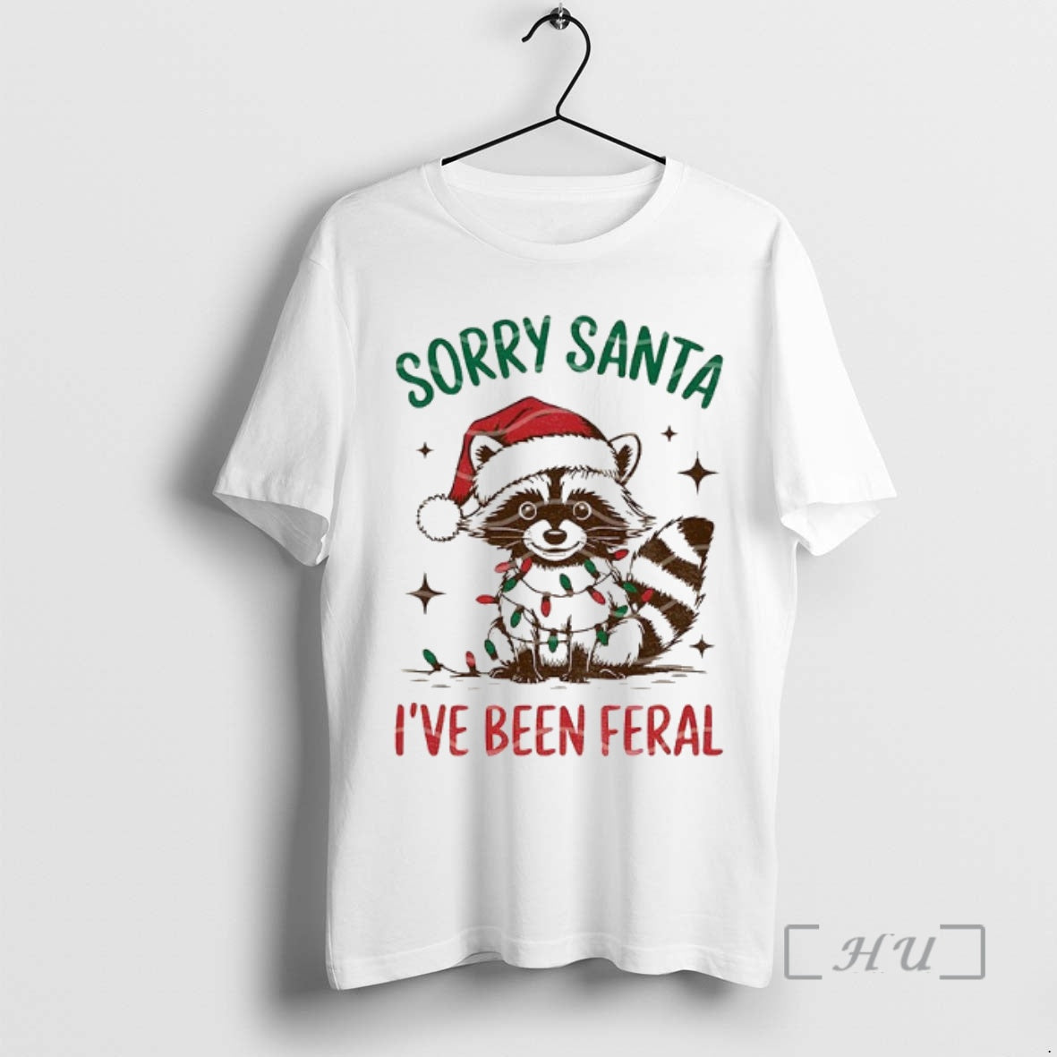 Officials Funny Christmas Raccoon Sorry Santa I Ve Been Feral T-Shirts, Hoodie, Sweatshirt | InkNestWear.com
