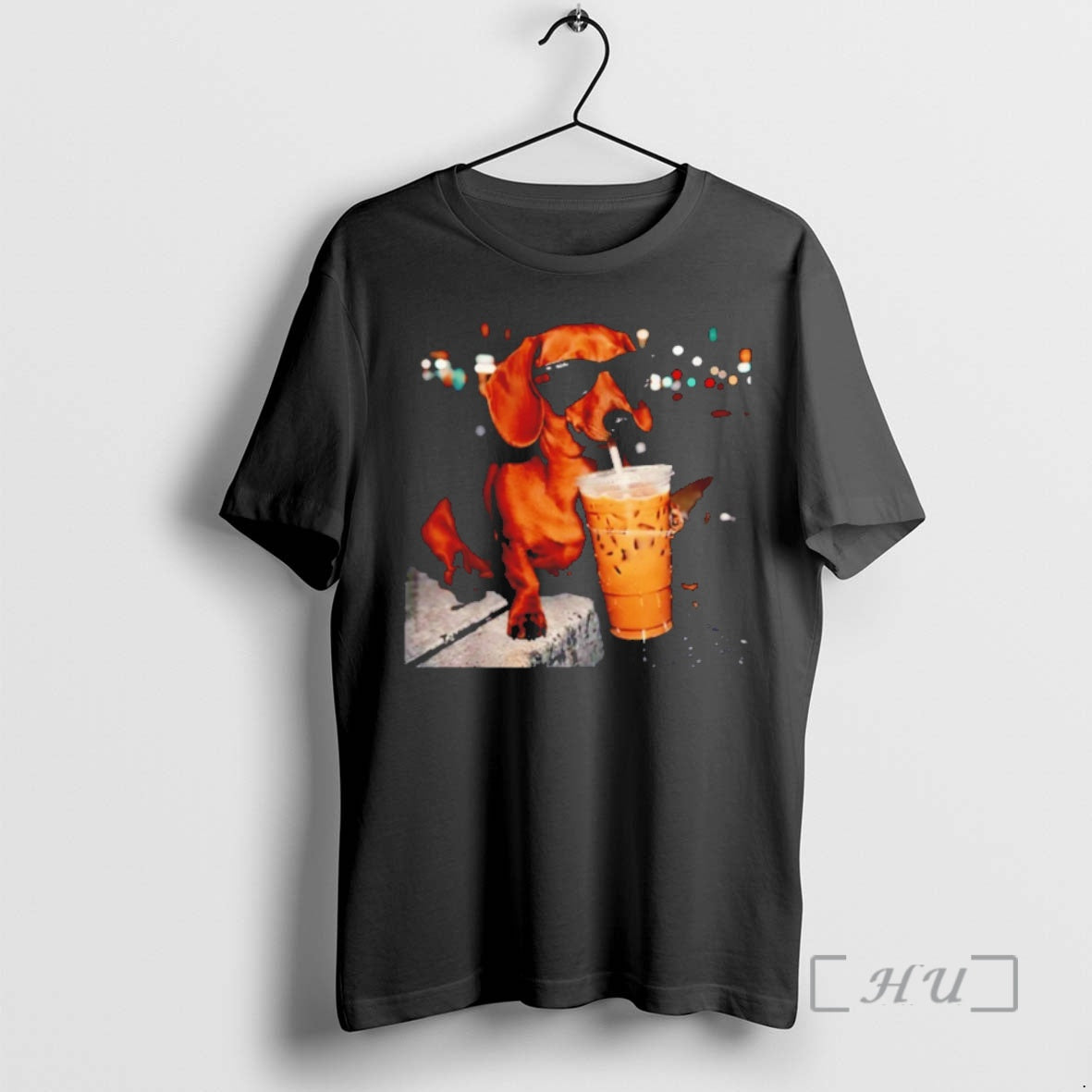 Officials Funny Dachshund Drinking Iced Coffee Meme