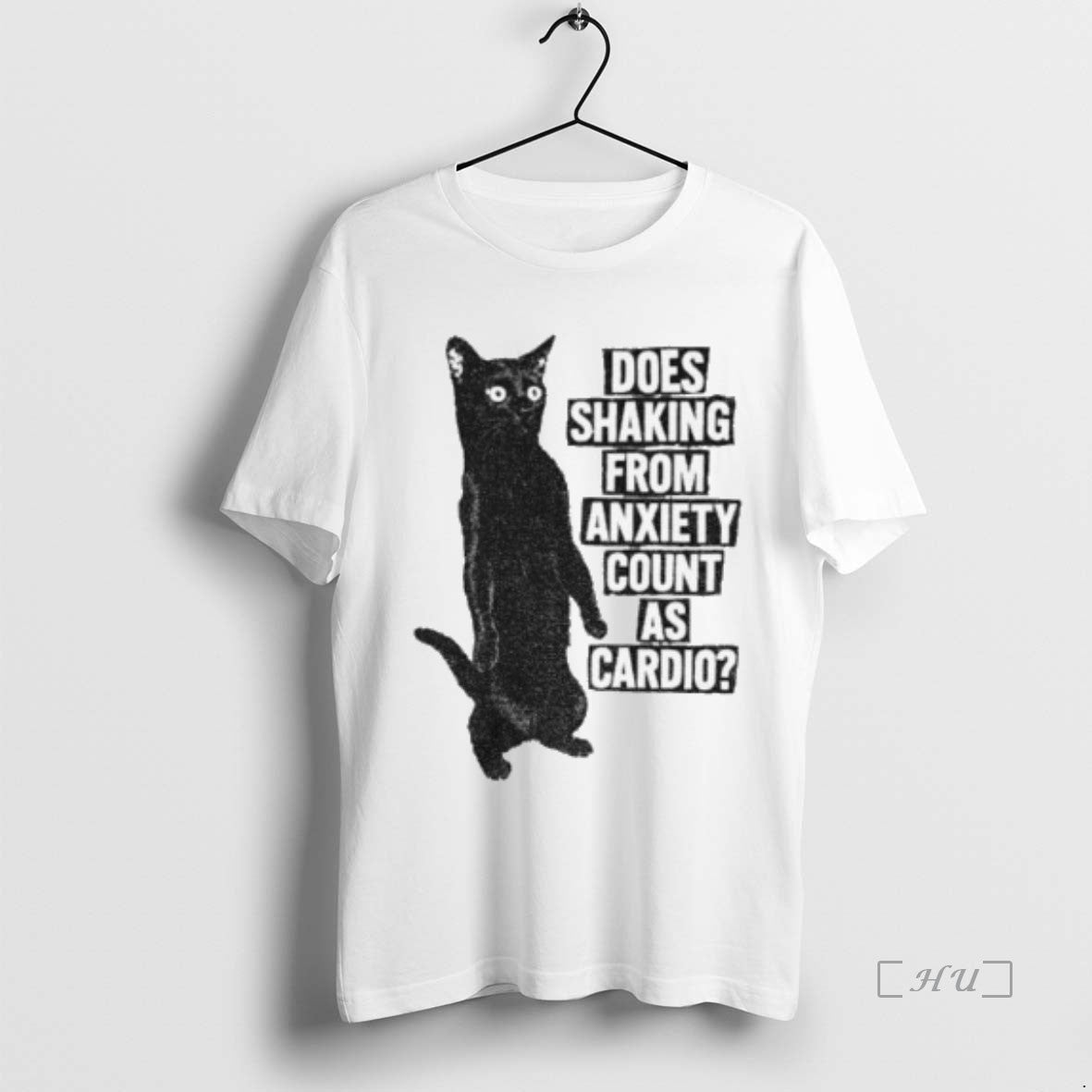 Officials Funny Cat Does Shaking From Anxiety Count As Cardio T-Shirts, Hoodie, Sweatshirt | InkNestWear.com