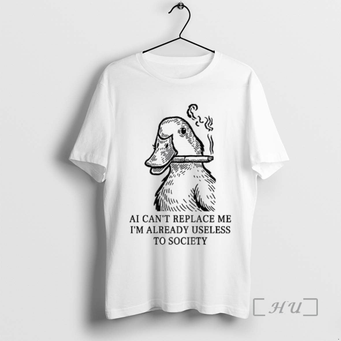 Officials Funny Smoking Duck Ai Cant Replace Me Im Already Useless To Society T-Shirts, Hoodie, Sweatshirt | InkNestWear.com