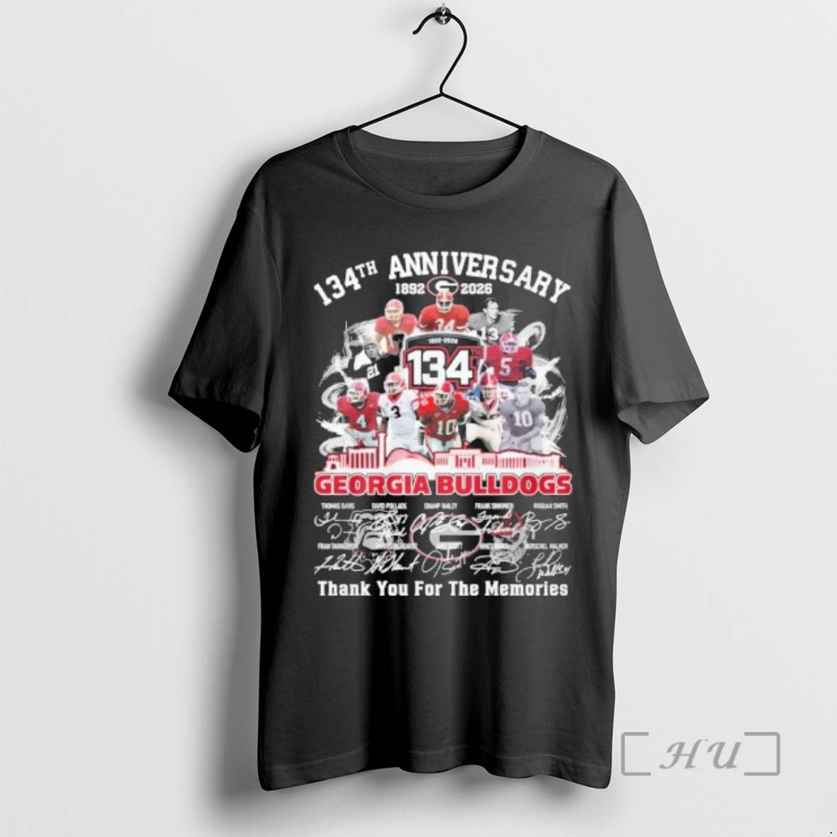 Officials Georgia Bulldogs 134th Anniversary 1892 2026 Signatures T-Shirts, Hoodie, Sweatshirt | InkNestWear.com
