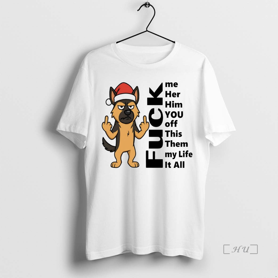 Officials German Shepherd Fuck It All Christmas White T-Shirts, Hoodie, Sweatshirt | InkNestWear.com