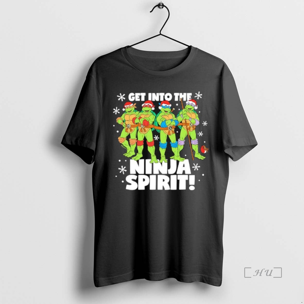 Officials Get Into The Ninja Spirit Mutant Ninja Turtles The Grinch Black Premium T Shirts Hoodie, Sweatshirt
