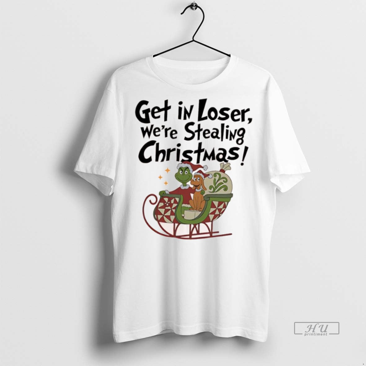 Officials Get In Loser Were Stealing Christmas Grinch And His Dog Max Premium T-Shirts, Hoodie, Sweatshirt | InkNestWear.com