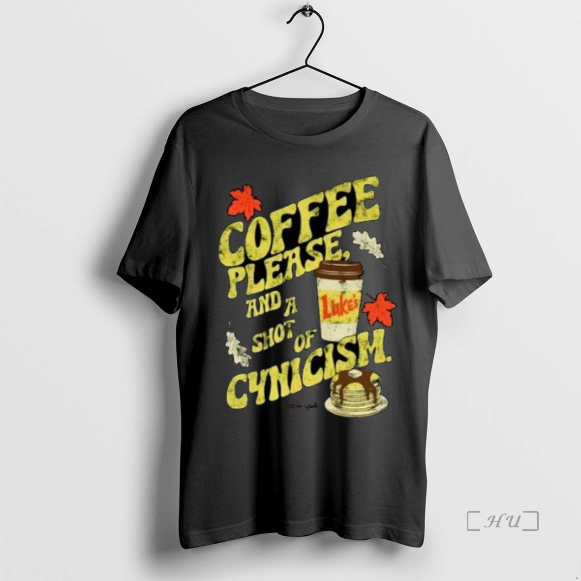 Officials Gilmore Girls Coffee Please And A Shot Of Cynicism Circle Black Premium T Shirts Hoodie, Sweatshirt