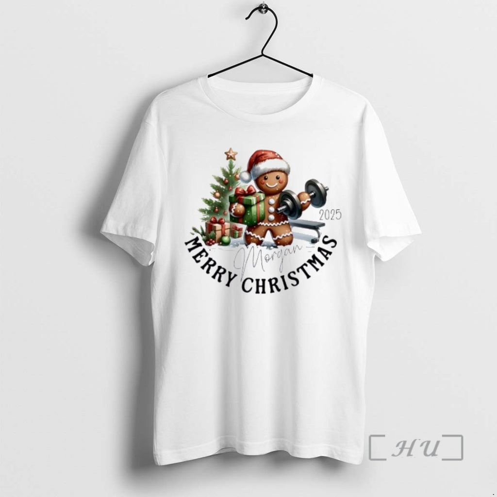 Officials Gingerbread Weightlifting Merry Christmas 2025 Personalized Ornaments White T-Shirts, Hoodie, Sweatshirt