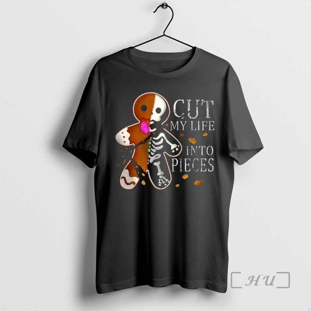 Officials Gingerbread Skeleton Cut My Life Into Pieces Gingerbread Christmas T-Shirts, Hoodie, Sweatshirt | InkNestWear.com