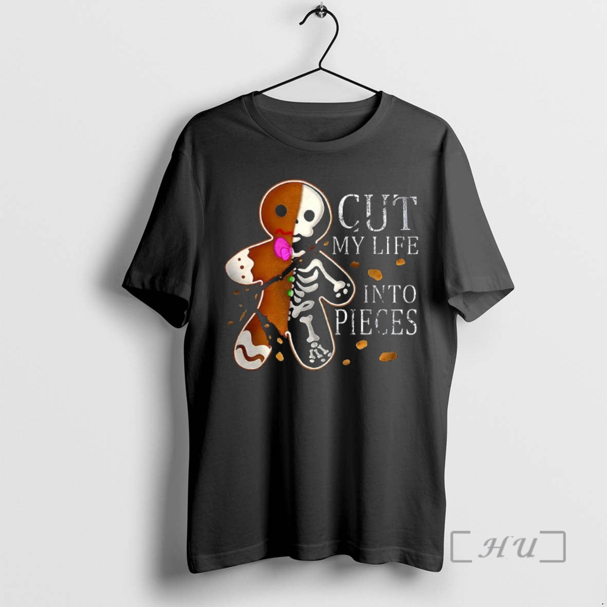 Officials Gingerbread Skeleton Cut My Life Into Pieces Gingerbread Christmas T-Shirts, Hoodie, Sweatshirt | InkNestWear.com