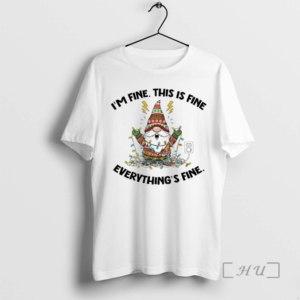 Officials Gnome Christmas Tree Im Fine This Is Fine Everythings Fine Merry Christmas Premium T-Shirts, Hoodie, Sweatshirt