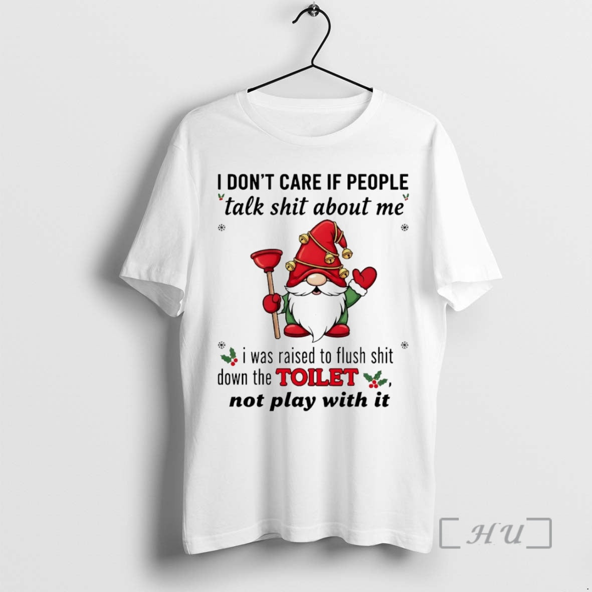 Officials Gnome I Dont Care If People Talk Shit About Me Christmas Premium T Shirts Hoodie, Sweatshirt | InkNestWear.com