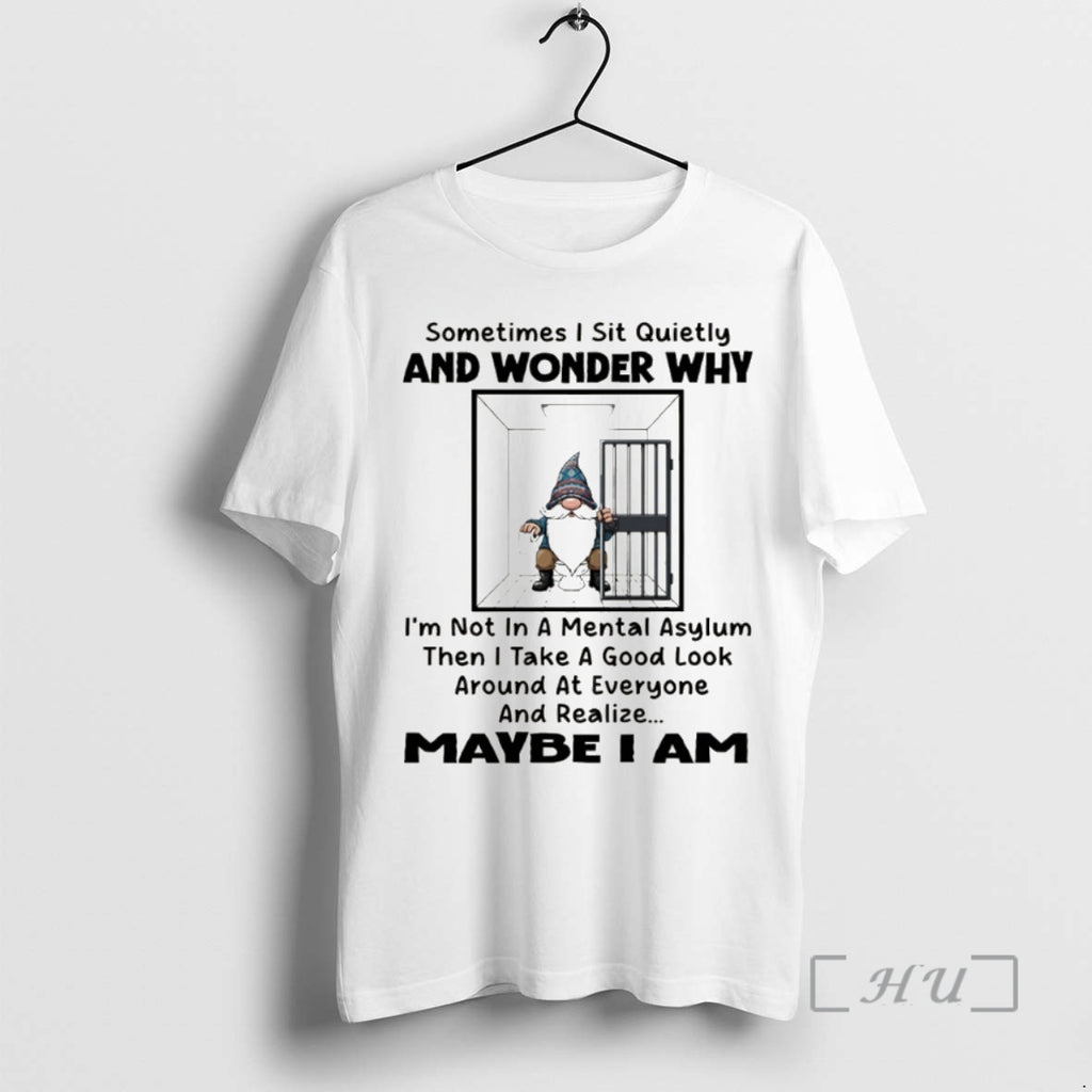 Officials Gnome Sometimes I Sit Quietly And Wonder Why Im Not In A Mental Asylum T-Shirts, Hoodie, Sweatshirt