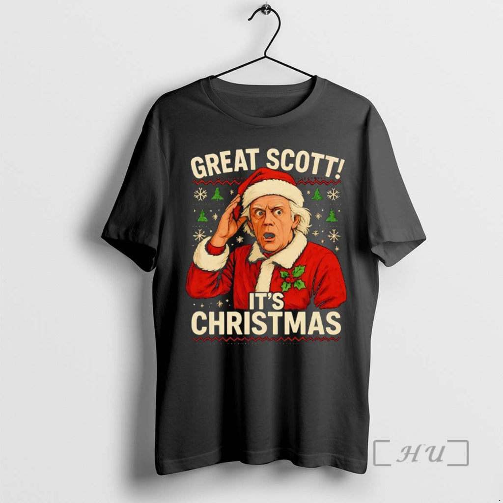 Officials Great Scott Back To The Future Its Christmas T-Shirts, Hoodie, Sweatshirt | InkNestWear.com