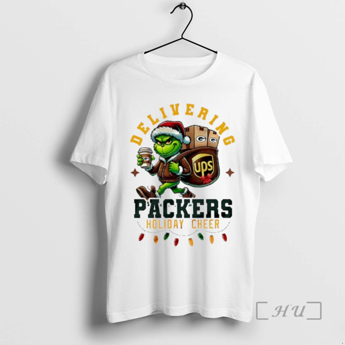 Officials Green Bay Packers Grinch Delivering Ups Holiday Cheer Christmas T-Shirts, Hoodie, Sweatshirt | InkNestWear.com