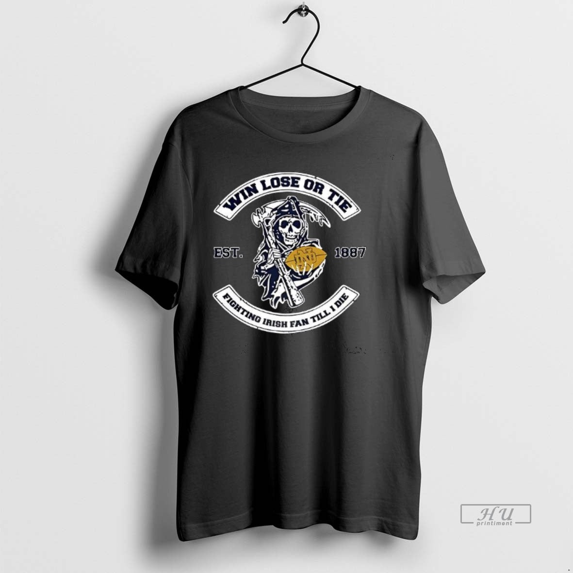 Officials Grim Reaper Death Win Lose Tie Notre Dame Fighting Irish Fan Till T-Shirts, Hoodie, Sweatshirt