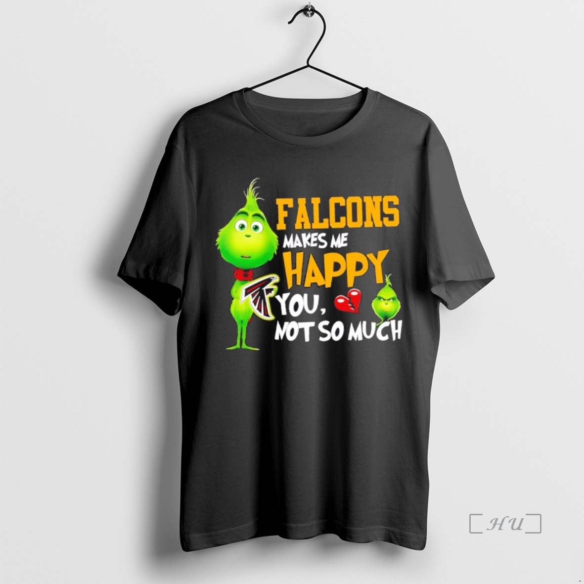 Officials Grinch Atlanta Falcons Makes Me Happy You Not So Much Christmas Premium T Shirts Hoodie, Sweatshirt