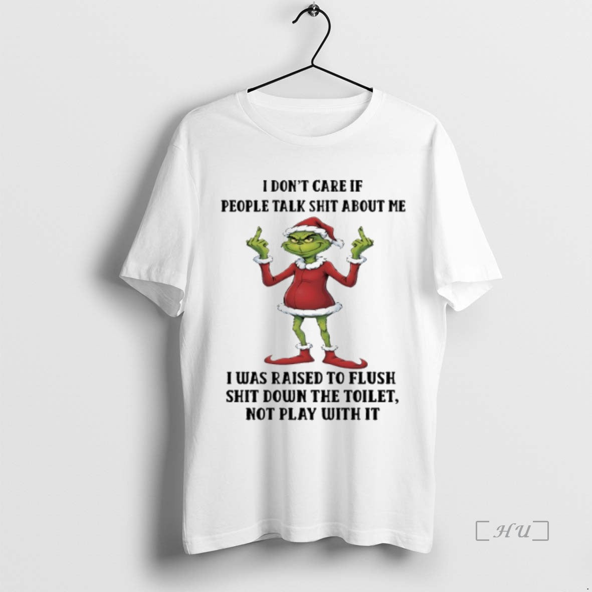 Officials Grinch Christmas Santas I Dont Care If People Talk Shit About Me Premium T-Shirts, Hoodie, Sweatshirt