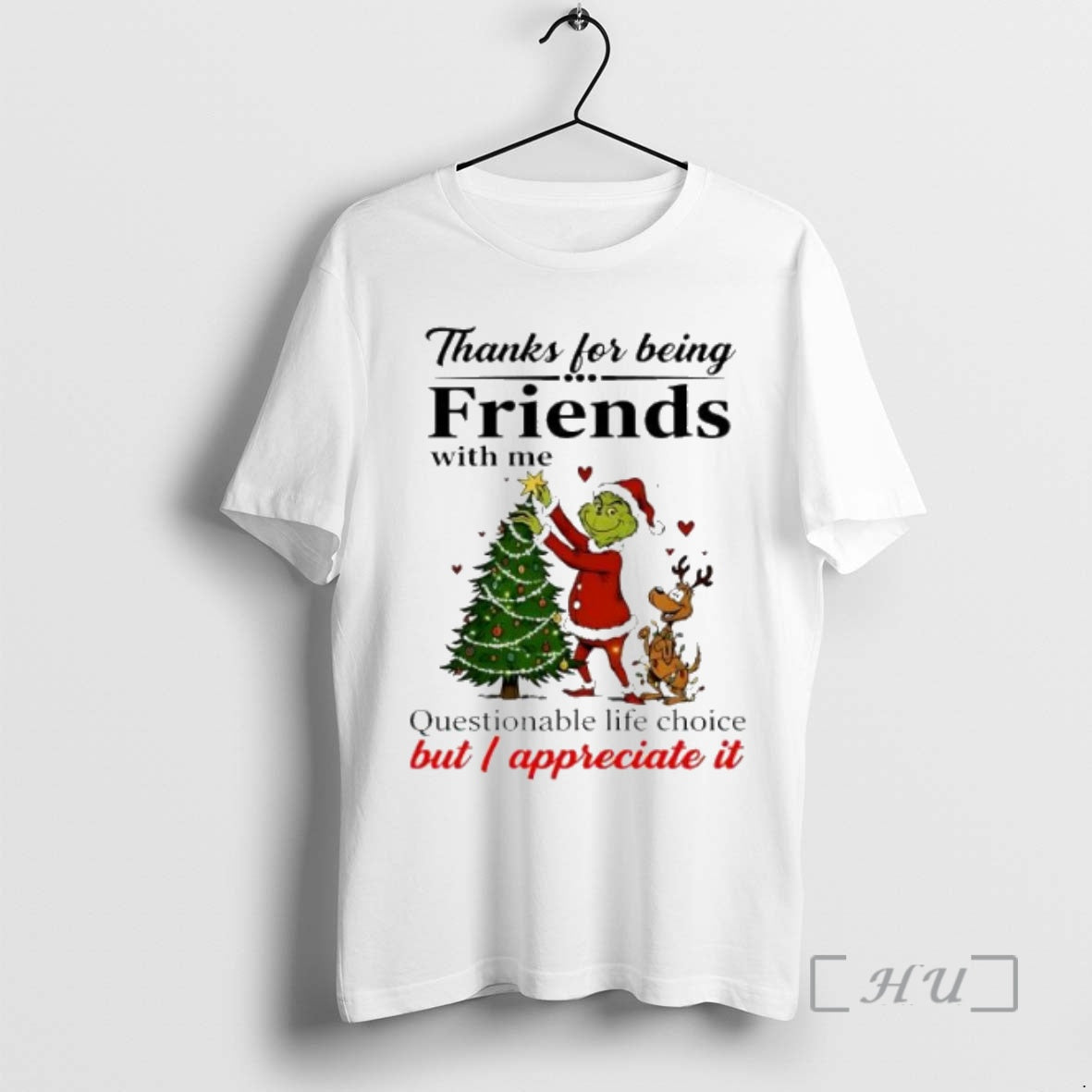 Officials Grinch Christmas Thanks For Being Friends With Me T-Shirts, Hoodie, Sweatshirt | InkNestWear.com