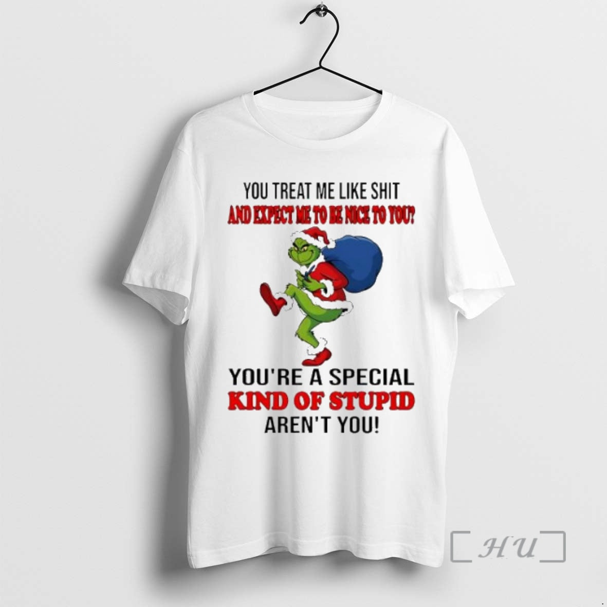 Officials Grinch Christmas You Treat Me Like Shit And Expect Ne To Be Nice To T-Shirts, Hoodie, Sweatshirt | InkNestWear.com